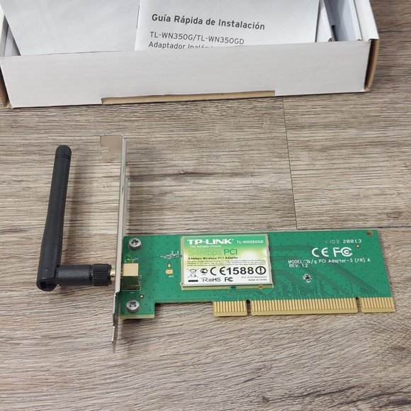TP-Link 54 Mbps Wireless G PCl Express Adapter Model TL-WN350GD Rev:1.2 Computer - Picture 10 of 15